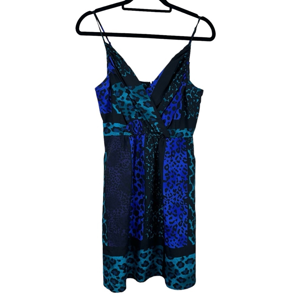 Yumi Kim Goddess Colorblock Animal Print Fit and Flare Dress Sz Small